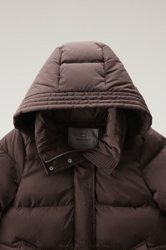 alsea donsjack met capuchon Woolrich vrouwen 8TTN0313 bodem bruin kleding
