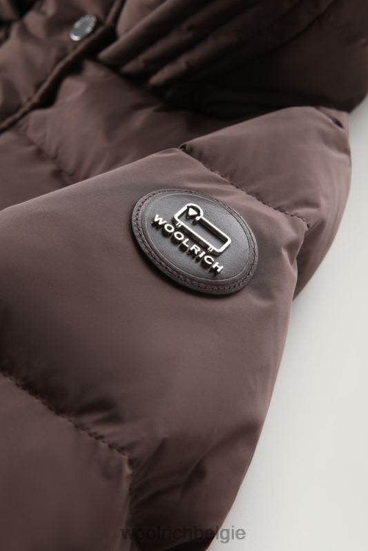 alsea donsjack met capuchon Woolrich vrouwen 8TTN0313 bodem bruin kleding