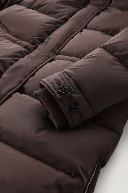 alsea donsjack met capuchon Woolrich vrouwen 8TTN0313 bodem bruin kleding