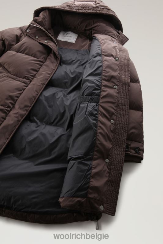 alsea donsjack met capuchon Woolrich vrouwen 8TTN0313 bodem bruin kleding