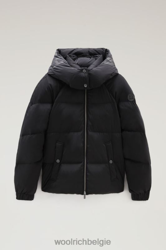 alsea kort donsjack met afneembare capuchon Woolrich vrouwen 8TTN0293 zwart kleding
