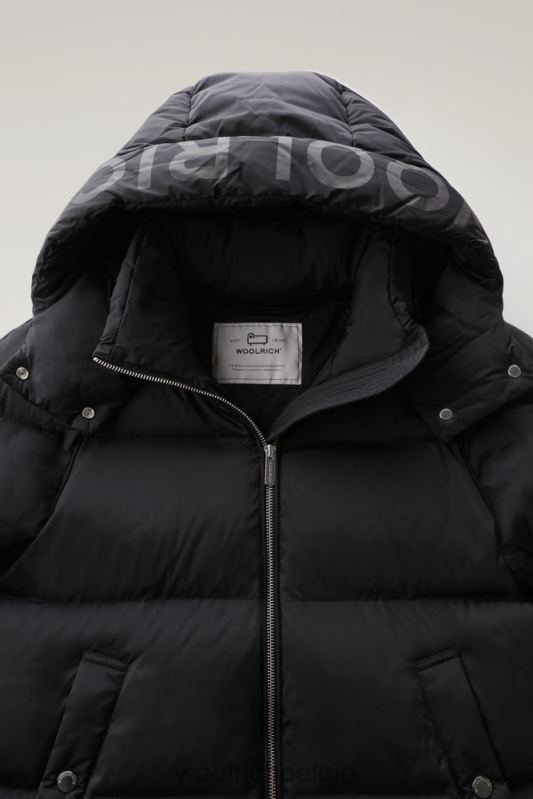 alsea kort donsjack met afneembare capuchon Woolrich vrouwen 8TTN0293 zwart kleding