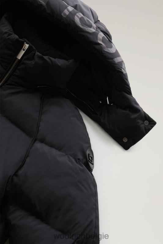 alsea kort donsjack met afneembare capuchon Woolrich vrouwen 8TTN0293 zwart kleding
