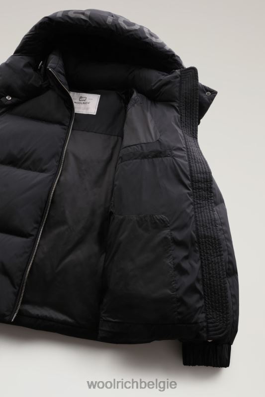 alsea kort donsjack met afneembare capuchon Woolrich vrouwen 8TTN0293 zwart kleding