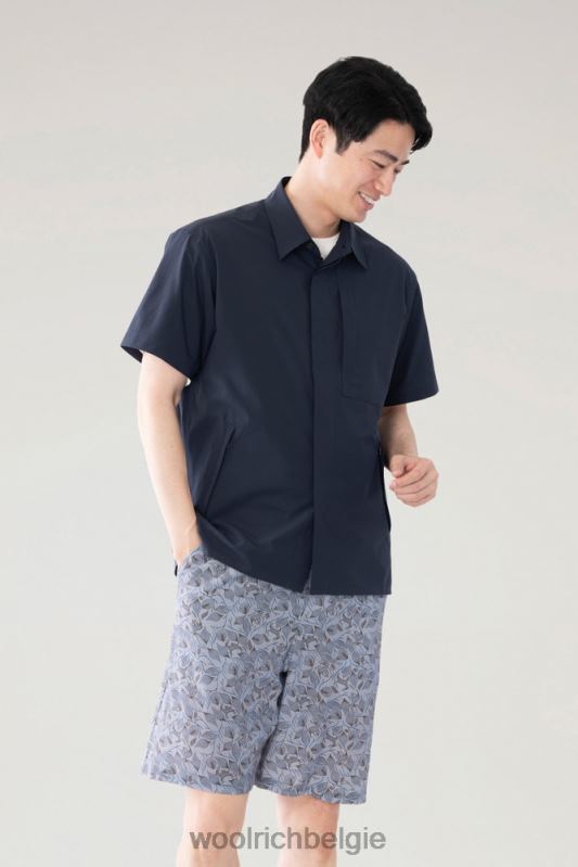 altijd shirt met korte mouwen van gerecycled stretchpolyester Woolrich Heren 8TTN0620 marine kleding
