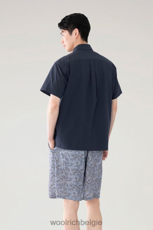 altijd shirt met korte mouwen van gerecycled stretchpolyester Woolrich Heren 8TTN0620 marine kleding