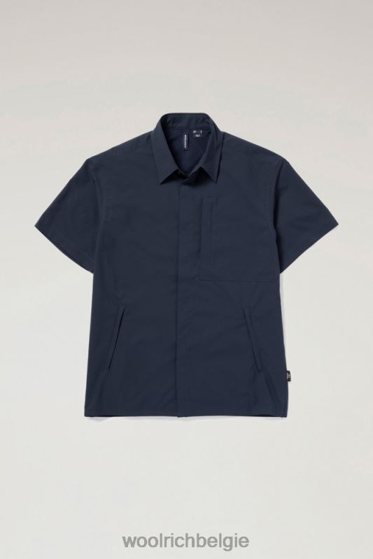 altijd shirt met korte mouwen van gerecycled stretchpolyester Woolrich Heren 8TTN0620 marine kleding