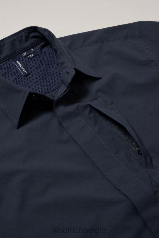 altijd shirt met korte mouwen van gerecycled stretchpolyester Woolrich Heren 8TTN0620 marine kleding