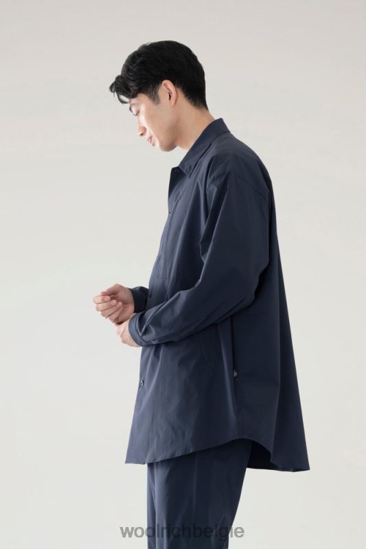 altijd shirt van gerecycled stretchpolyester Woolrich Heren 8TTN0530 marine kleding