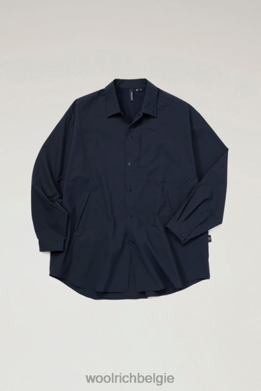 altijd shirt van gerecycled stretchpolyester Woolrich Heren 8TTN0530 marine kleding