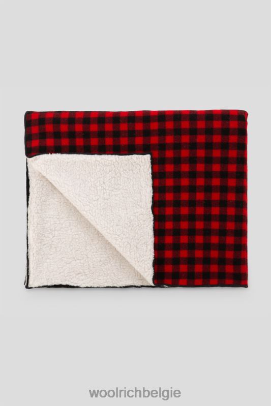 archiefwol en sherpa buffelruit deken Woolrich unisex 8TTN0647 rode buffel accessoires