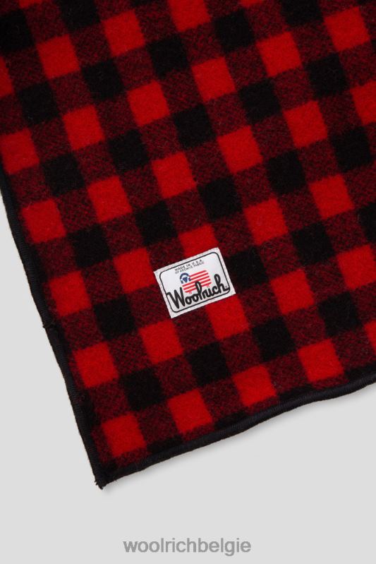 archiefwol en sherpa buffelruit deken Woolrich unisex 8TTN0647 rode buffel accessoires