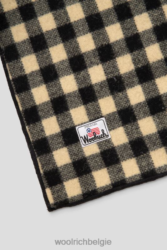 archiefwol en sherpa buffelruit deken Woolrich unisex 8TTN0663 kaki buffel accessoires