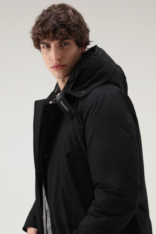 arctic parka van ramar-stof met afneembare bontrand Woolrich Heren 8TTN0835 zwart kleding