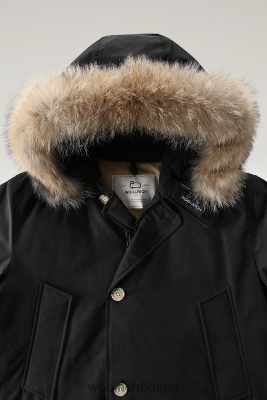 arctic parka van ramar-stof met afneembare bontrand Woolrich Heren 8TTN0835 zwart kleding