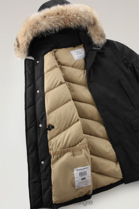 arctic parka van ramar-stof met afneembare bontrand Woolrich Heren 8TTN0835 zwart kleding