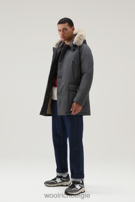arctic parka van ramar-stof met afneembare bontrand Woolrich Heren 8TTN0846 grijze schaduw kleding