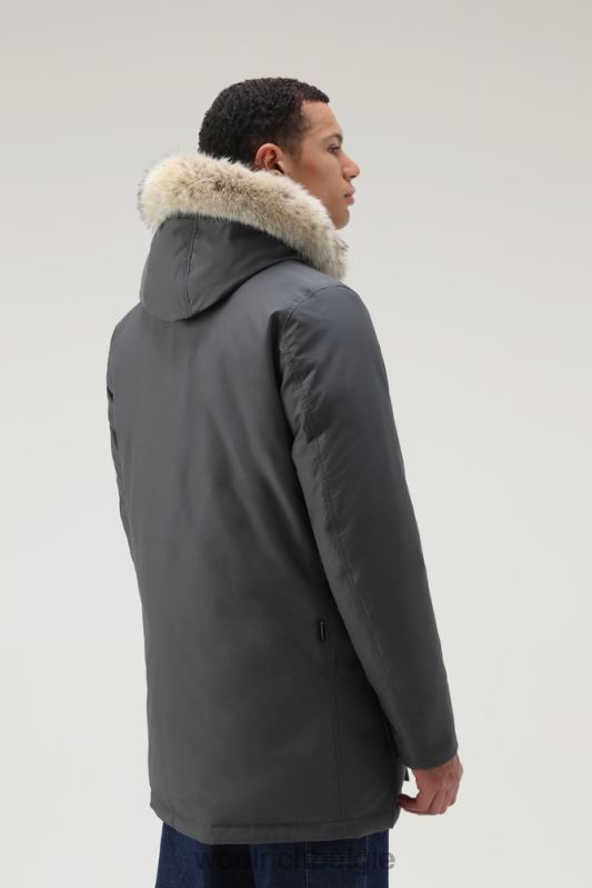 arctic parka van ramar-stof met afneembare bontrand Woolrich Heren 8TTN0846 grijze schaduw kleding