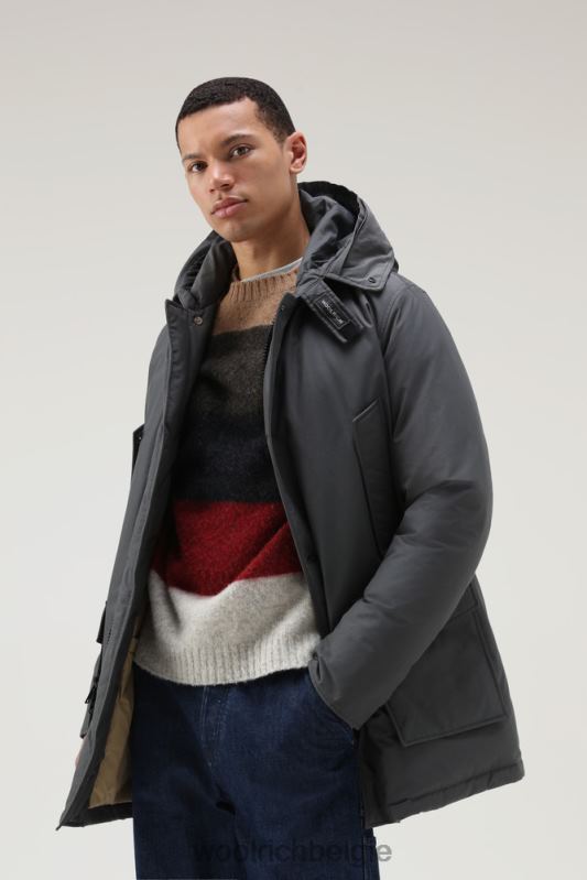 arctic parka van ramar-stof met afneembare bontrand Woolrich Heren 8TTN0846 grijze schaduw kleding