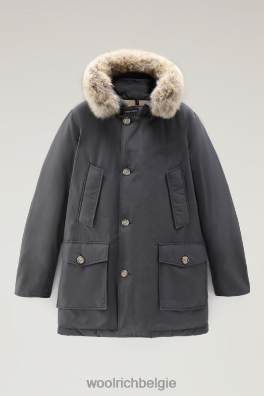 arctic parka van ramar-stof met afneembare bontrand Woolrich Heren 8TTN0846 grijze schaduw kleding