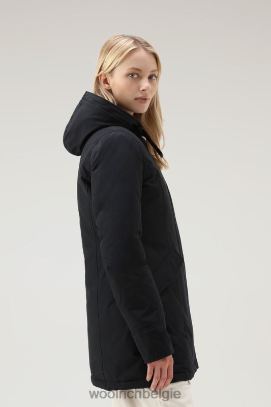 arctic parka van ramar-stof met afneembare bontrand Woolrich vrouwen 8TTN0365 donker marine kleding