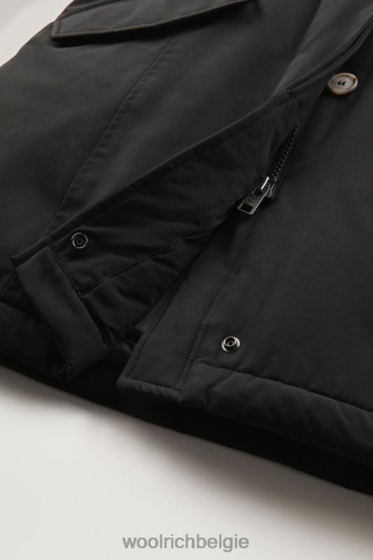 arctic parka van ramar-stof met afneembare bontrand Woolrich vrouwen 8TTN0368 zwart kleding