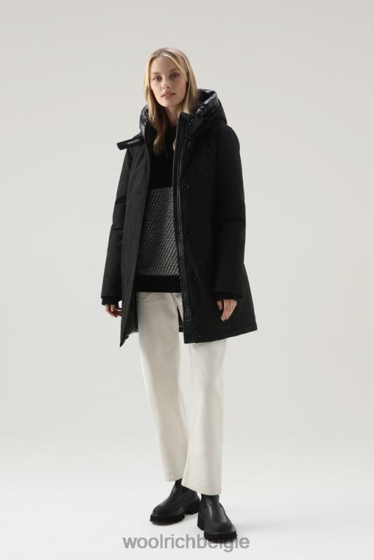 arctic parka van ramar-stof met vier zakken Woolrich vrouwen 8TTN0348 zwart kleding