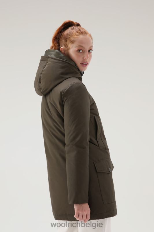 arctic parka van ramar-stof met vier zakken Woolrich vrouwen 8TTN0350 donkergroen kleding