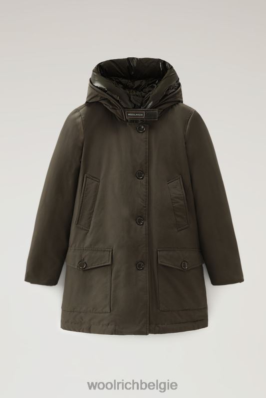 arctic parka van ramar-stof met vier zakken Woolrich vrouwen 8TTN0350 donkergroen kleding
