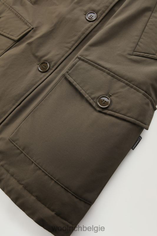 arctic parka van ramar-stof met vier zakken Woolrich vrouwen 8TTN0350 donkergroen kleding