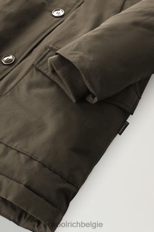 arctic parka van ramar-stof met vier zakken Woolrich vrouwen 8TTN0350 donkergroen kleding