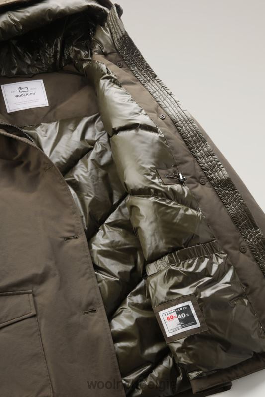 arctic parka van ramar-stof met vier zakken Woolrich vrouwen 8TTN0350 donkergroen kleding