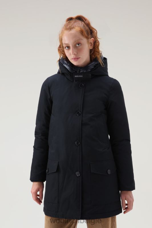 arctic parka van ramar-stof met vier zakken Woolrich vrouwen 8TTN0364 donker marine kleding