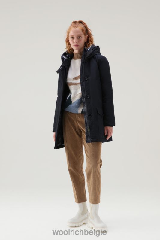arctic parka van ramar-stof met vier zakken Woolrich vrouwen 8TTN0364 donker marine kleding