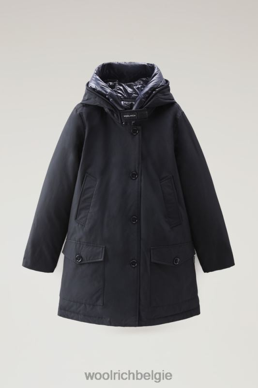 arctic parka van ramar-stof met vier zakken Woolrich vrouwen 8TTN0364 donker marine kleding