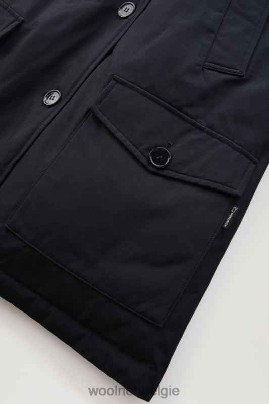 arctic parka van ramar-stof met vier zakken Woolrich vrouwen 8TTN0364 donker marine kleding