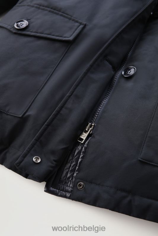 arctic parka van ramar-stof met vier zakken Woolrich vrouwen 8TTN0364 donker marine kleding