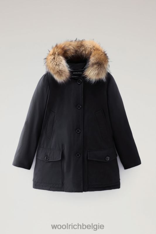 arctic parka van ramar-stof met vier zakken en afneembaar bont Woolrich vrouwen 8TTN0359 donker marine kleding