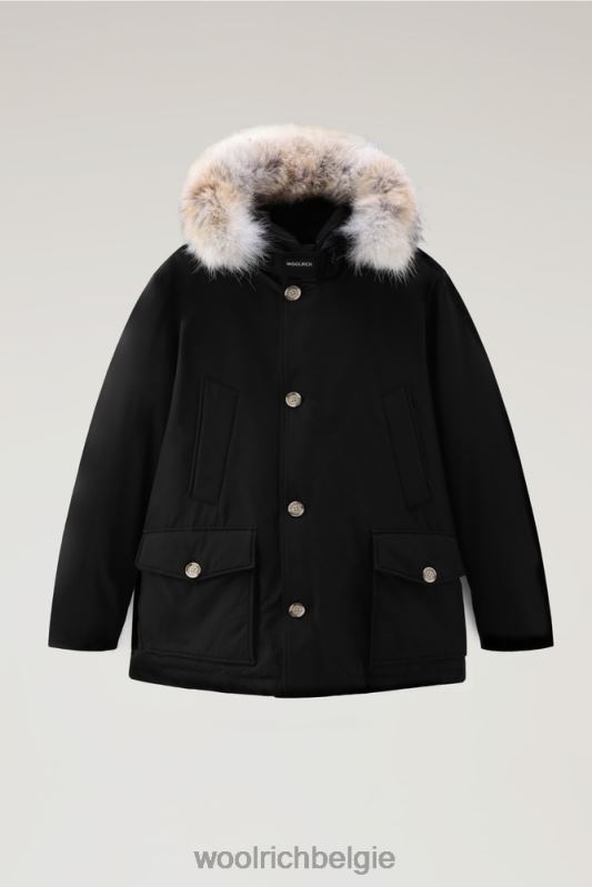 arctische anorak van ramar-stof met afneembaar bont Woolrich Heren 8TTN0849 zwart kleding