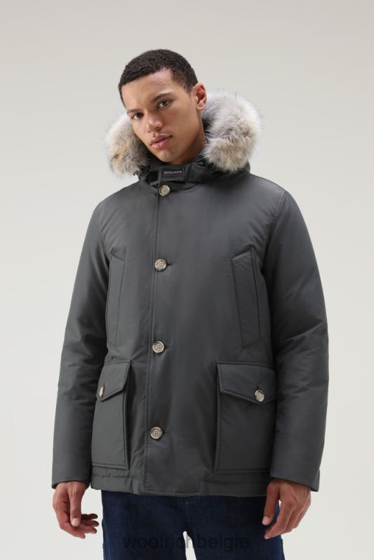 arctische anorak van ramar-stof met afneembaar bont Woolrich Heren 8TTN0850 grijze schaduw kleding