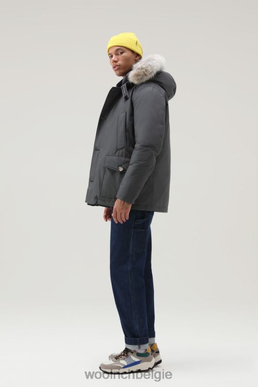 arctische anorak van ramar-stof met afneembaar bont Woolrich Heren 8TTN0850 grijze schaduw kleding