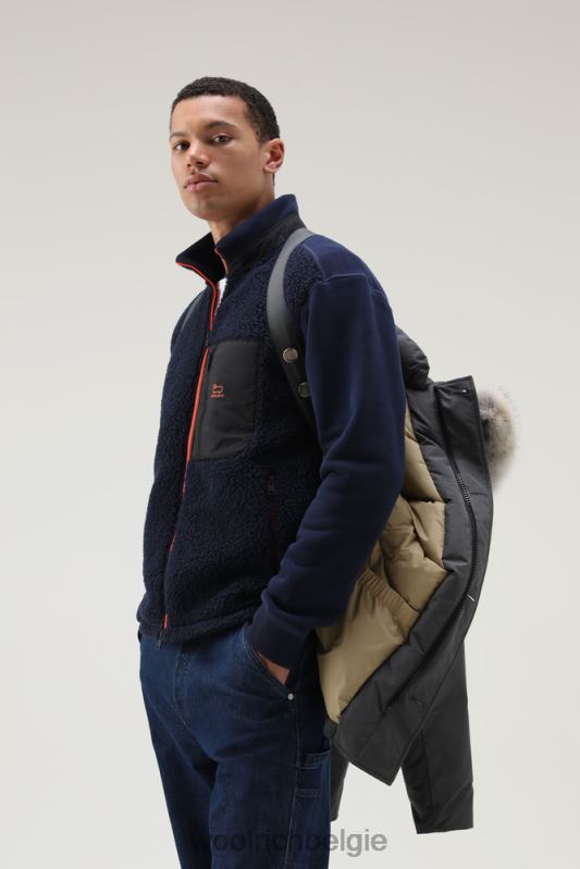 arctische anorak van ramar-stof met afneembaar bont Woolrich Heren 8TTN0850 grijze schaduw kleding