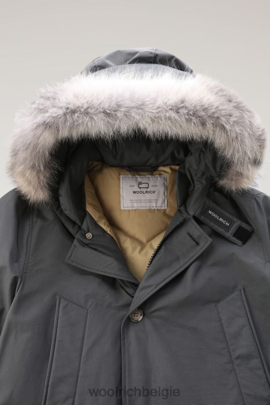 arctische anorak van ramar-stof met afneembaar bont Woolrich Heren 8TTN0850 grijze schaduw kleding