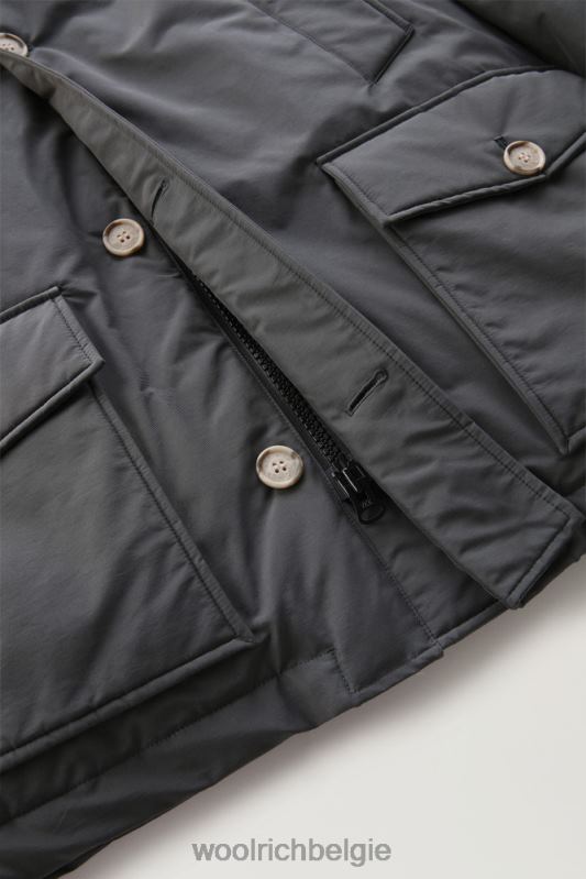 arctische anorak van ramar-stof met afneembaar bont Woolrich Heren 8TTN0850 grijze schaduw kleding