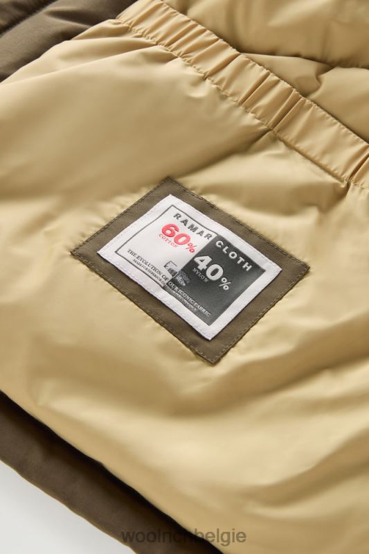 arctische anorak van ramar-stof met afneembaar bont Woolrich Heren 8TTN0851 donkergroen kleding