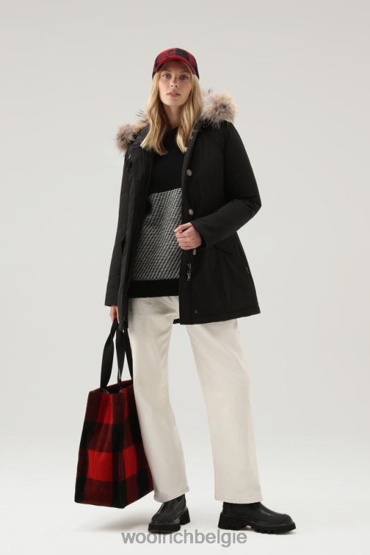 arctische parka in urban touch met afneembaar bont Woolrich vrouwen 8TTN0276 zwart kleding