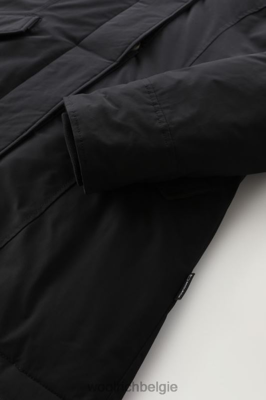 arctische parka in urban touch met afneembaar bont Woolrich vrouwen 8TTN0276 zwart kleding