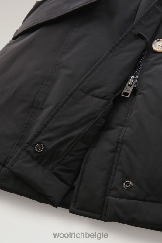 arctische parka in urban touch met afneembaar bont Woolrich vrouwen 8TTN0276 zwart kleding
