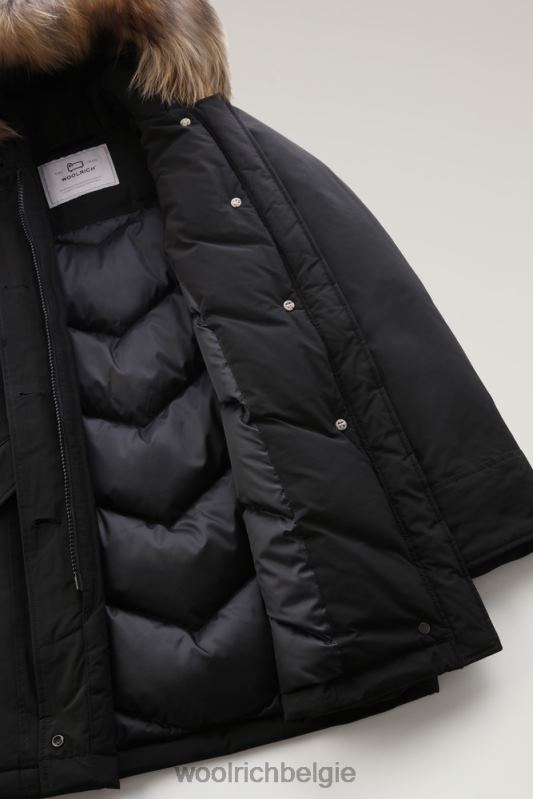 arctische parka in urban touch met afneembaar bont Woolrich vrouwen 8TTN0276 zwart kleding
