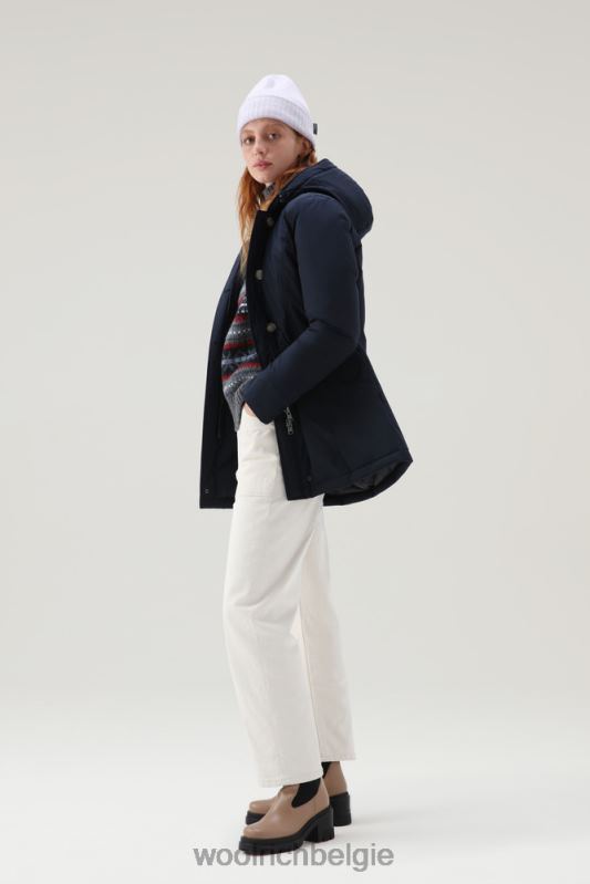 arctische parka in urban touch met afneembaar bont Woolrich vrouwen 8TTN0279 Melton blauw kleding